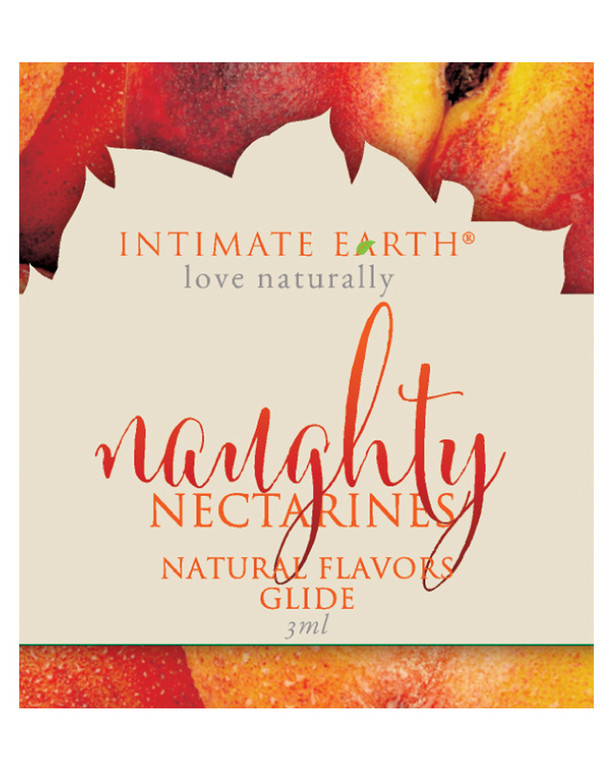 Intimate Earth Naughty Nectarines Flavored Massage Oil Foil - 3Ml