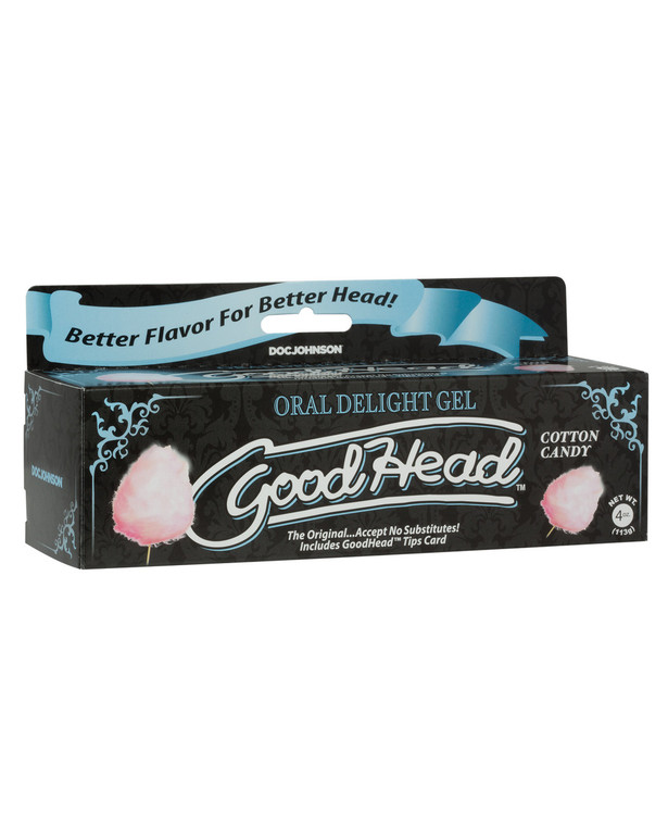 Doc Johnson GoodHead Oral Sex Gel - 4 Oz Cotton Candy