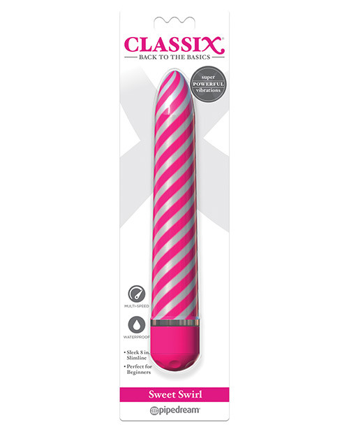 Pipedream Classix Sweet Swirl Vibrator - Pink