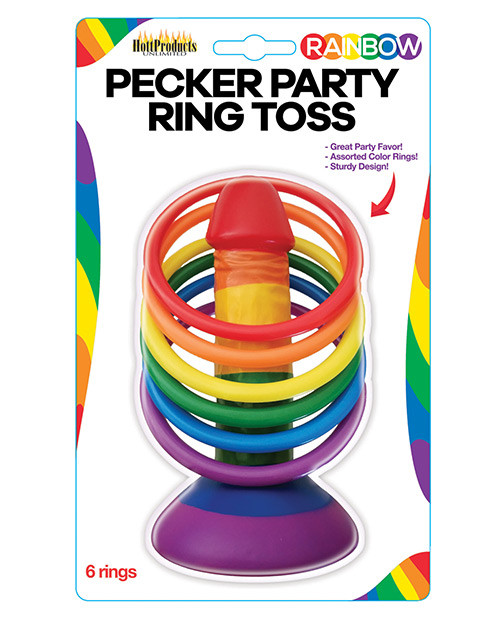 Hott Products Rainbow Pecker Party Ring Toss