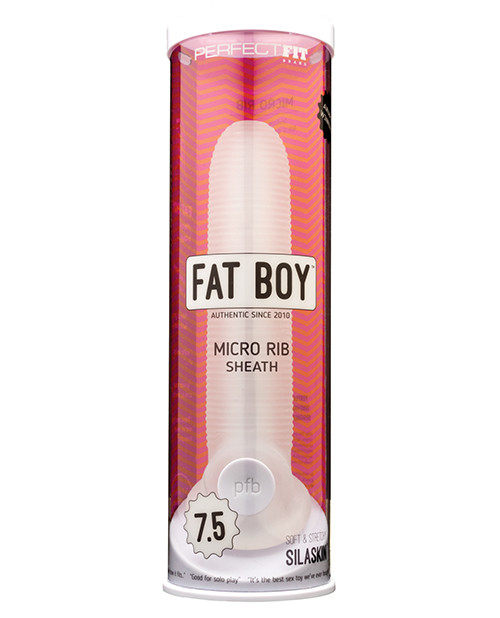 Perfect Fit Brand Fat Boy Micro Ribbed Penis Girth Enhancer Sheath 7.5"