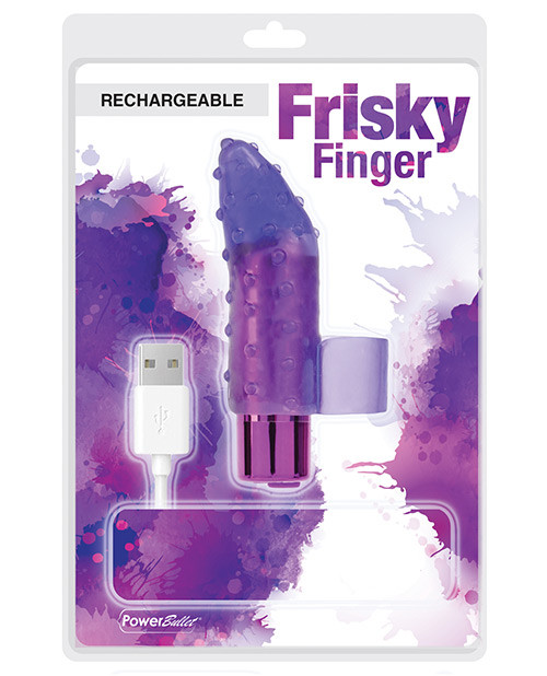BMS Frisky Finger Rechargeable Vibrator - Purple