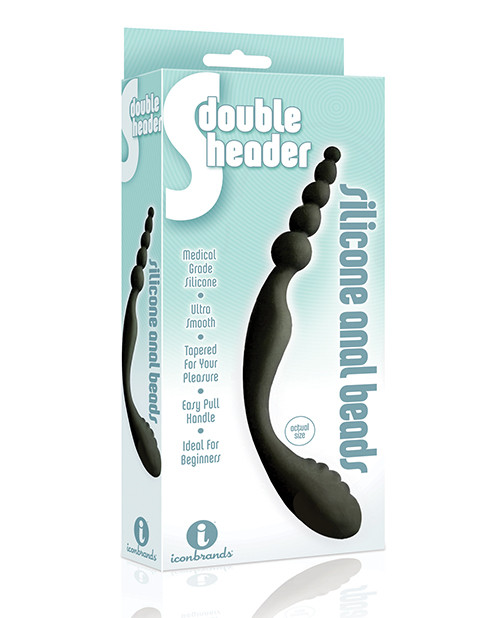 Icon Brands The 9's S Double Header Double Ended Silicone Anal Beads