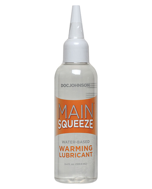 Doc Johnson Main Squeeze Warming Water - Based Personal Lubricant - 3.4 Oz