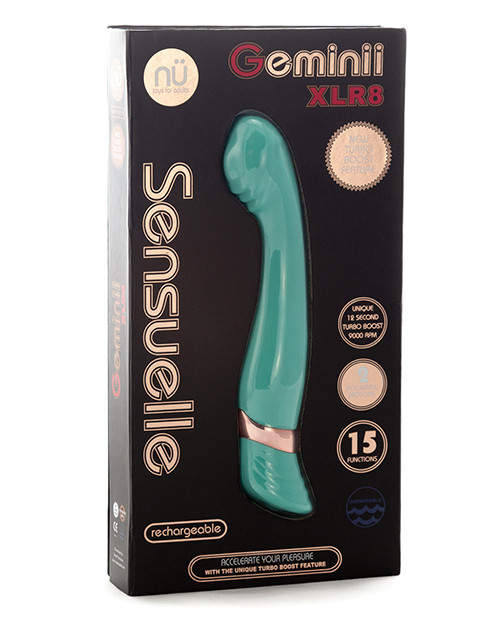 Nu Sensuelle Geminii Xlr8 Turbo Boost G-Spot Vibrator - Electric Blue