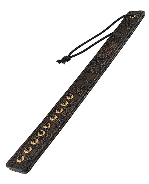 Spartacus Fetish Paddle With Gems - Brown Floral Print
