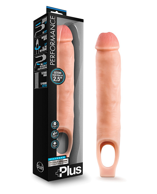 Blush Performance Plus 11.5" Silicone Cock Sheath Penis Extension - Flesh