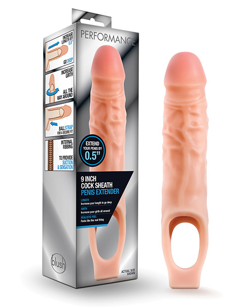 Blush Performance 9" Cock Sheath Penis Extension - Flesh