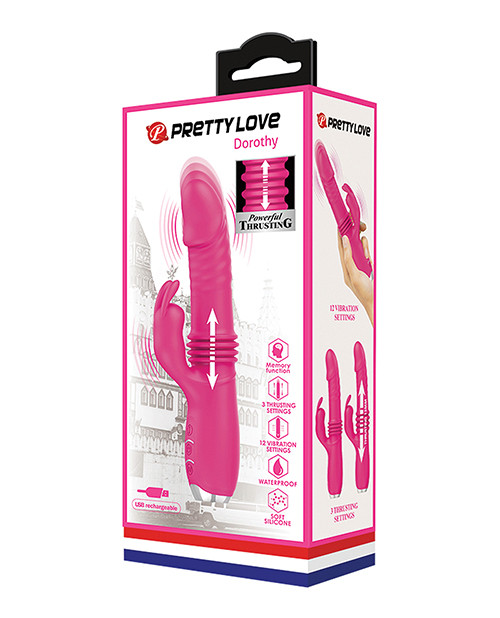 Pretty Love Dorothy Thrusting Rabbit Vibrator - Pink