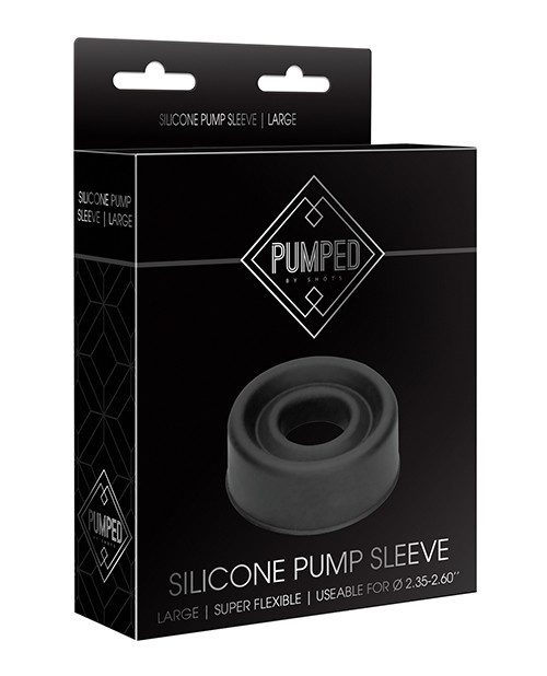 Shots Pumped Penis Pump Sleeve Large - Black