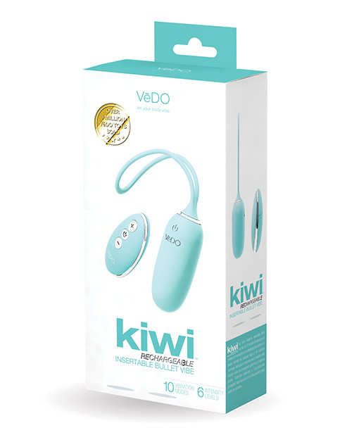 VeDO Kiwi Rechargeable Insertable Bullet Vibrator - Tease Me Turquoise