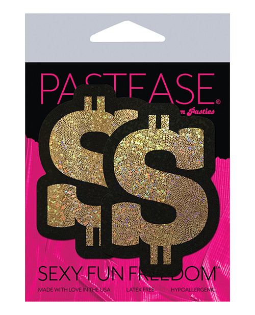 Pastease Glitter Dollar Sign - Gold O/S Pasties