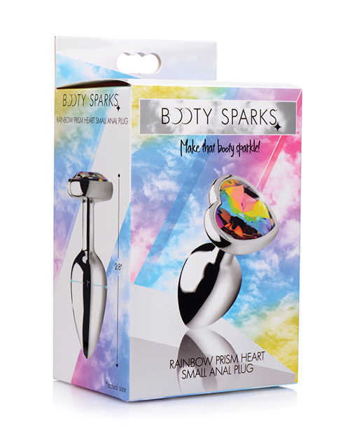 XR Bootysparks Rainbow Prism Heart Anal Butt Plug - Small