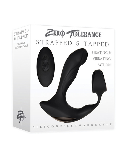 Zero Tolerance Strapped & Tapped Rechargeable Prostate Massager - Black