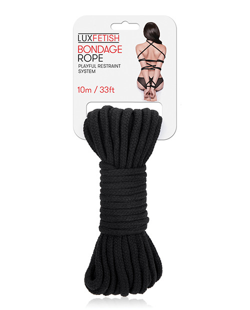Lux Fetish Bondage Rope - 10M/33 Ft Black