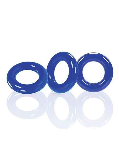 Oxballs Willy Rings Cock Rings - Blue Pack Of 3