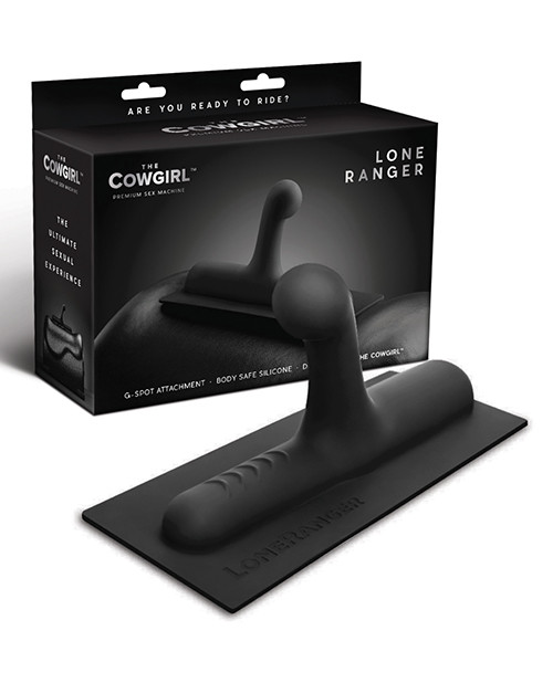 The Cowgirl Premium Sex Machine Lone Ranger Silicone Attachment - Black