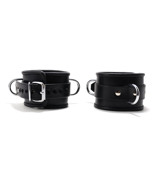 665 Fetish Padded Locking Ankle Restraint - Black