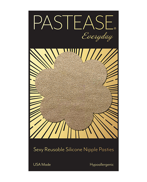 Pastease Reusable Suede Flower Pasties - Cream O/S