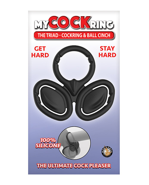 Nasstoys My CockRing The Triad Cock Ring & Ball Cinch - Black