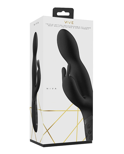 Shots Vive Niva Rabbit Vibrator - Black