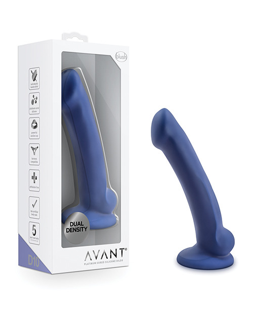 Blush Avant D10 Silicone Suction Cup Dildo - Ergo Mini Indigo