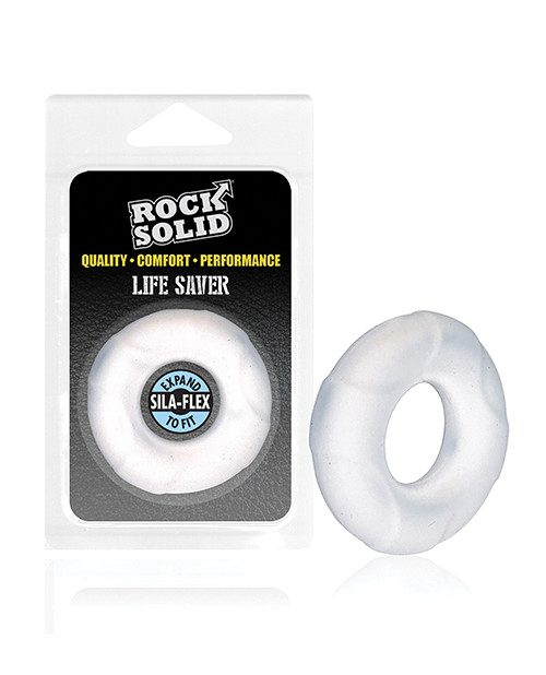 Doc Johnson Rock Solid Lifesaver Cock Ring - Translucent
