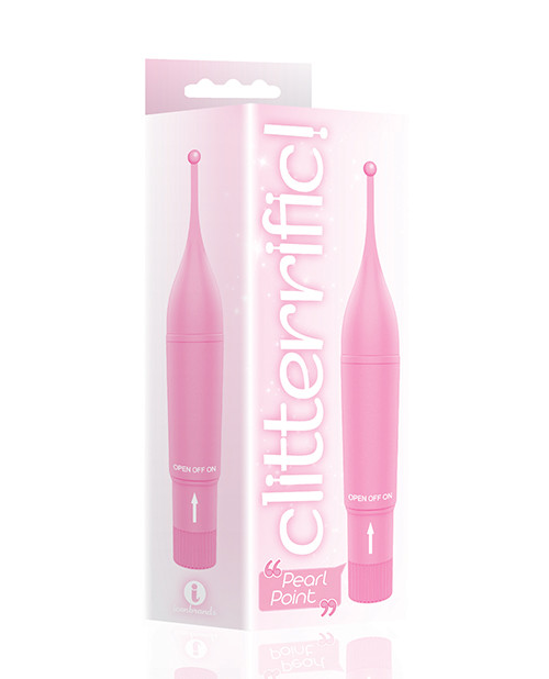 Icon Brands The 9's Clitterific! Pearl Point Clitoral Vibrator - Pink