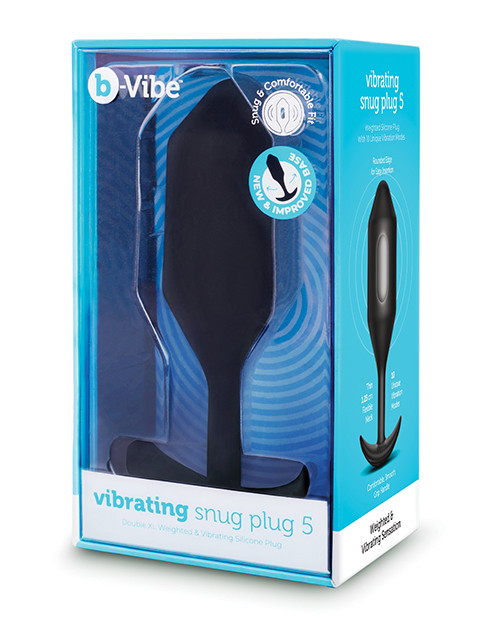 B-Vibe Vibrating Snug Plug - Xxlarge Black