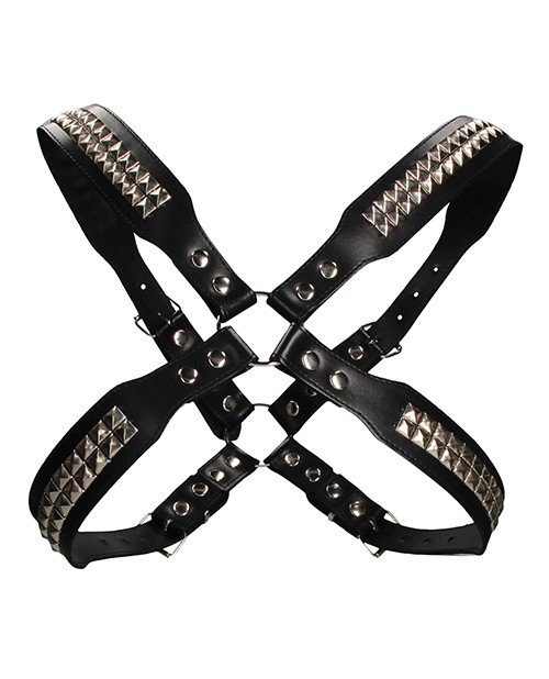 Shots Uomo Men'S Pyramid Stud Body Harness - Black