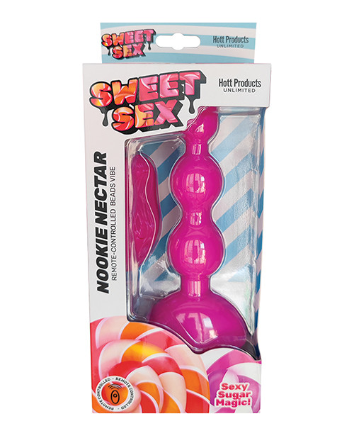 Sweet Sex Nookie Nectar Beads Vibe With Remote - Magenta