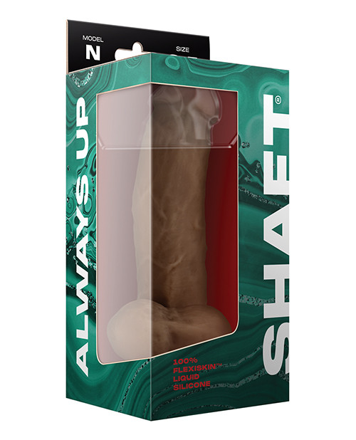Shaft Model N Flexskin Liquid Silicone 8.5" Dong With Balls - Oak