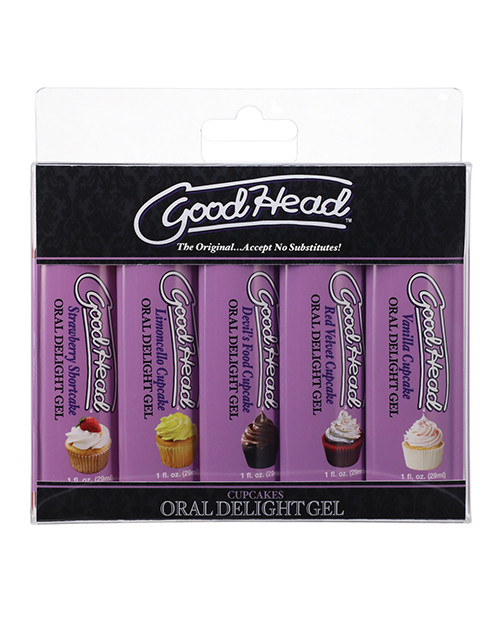 Doc Johnson Goodhead Cupcake Oral Delight Gel - Asst. Flavors Pack Of 5