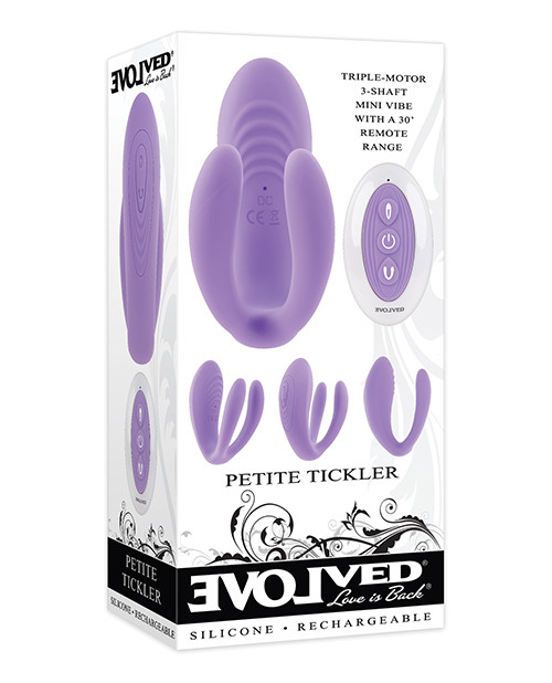 Evolved Petite Tickler Mini Vibe With Remote - Purple