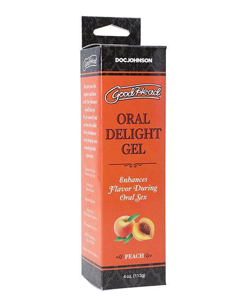 Doc Johnson Goodhead Oral Delight Gel - 4 Oz Peach