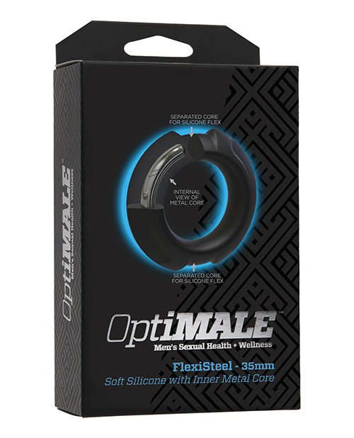 Doc Johnson Optimale Flexisteel Cock Ring - 35Mm Black