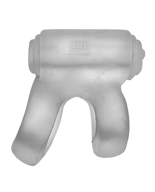 Hunkyjunk Revhammer Shaft Vibe Ring - Clear Ice With Blue Vibe