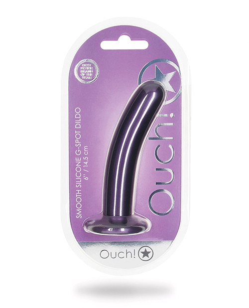 Shots Ouch 6" Smooth G-Spot Dildo - Metallic Purple