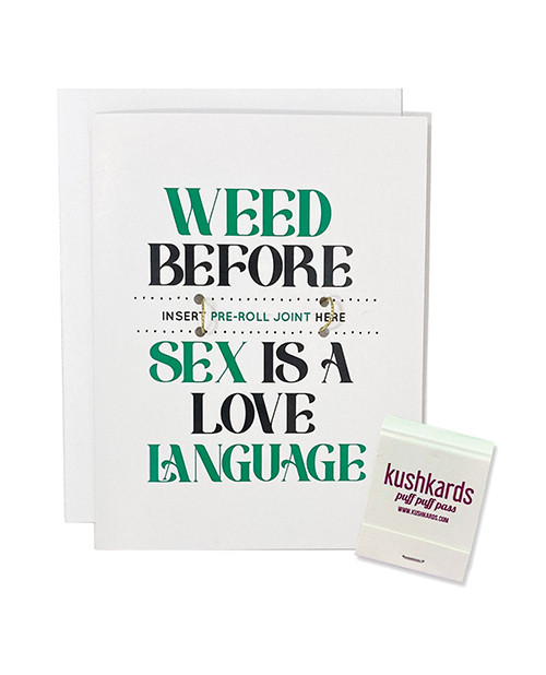 Weed Sex Lang Greeting Card With Matchbook