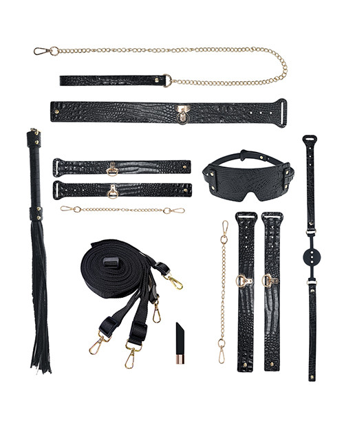 Shots Ouch! Rome Collection Bondage Kit With Bag - Black