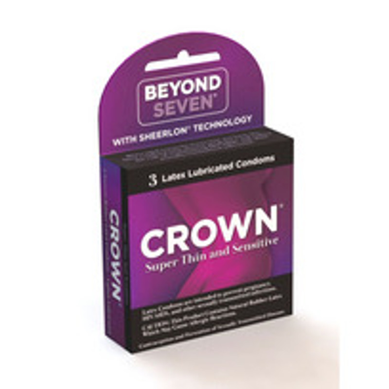 Crown Lubricated Condoms - Box Of 3