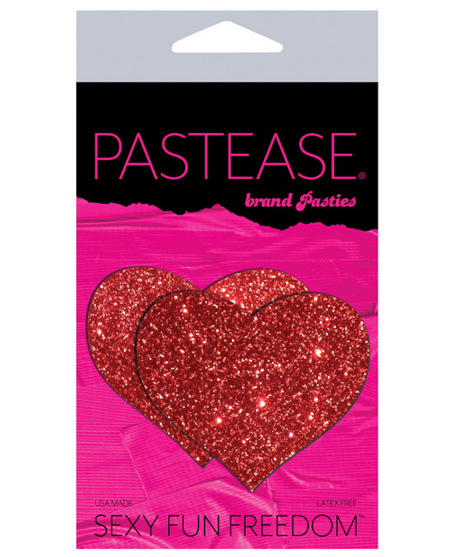 Pastease Red Glitter Heart - One Size Fits All Pasties