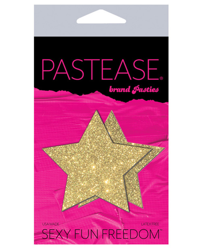 Pastease Gold Glitter Star - One Size Fits All Pasties