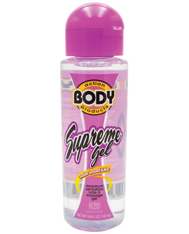 Body Action Supreme Water Based Gel Personal Lubricant - 4.8 Oz Bottle