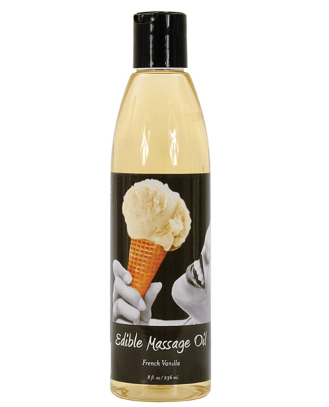 Earthly Body Hemp Edible Massage Oil - 8 Oz French Vanilla