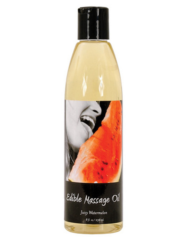 Earthly Body Hemp Edible Massage Oil - 8 Oz Watermelon