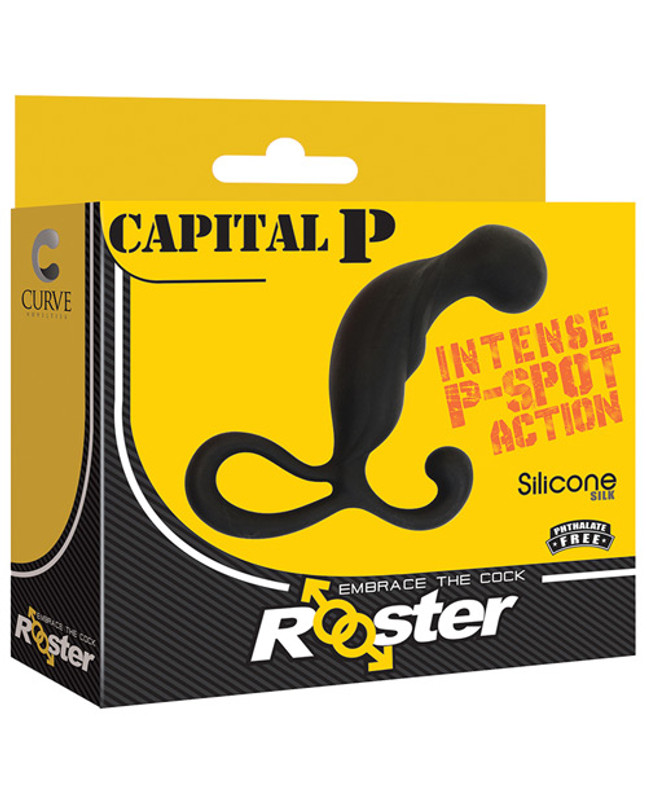 Curve Toys Rooster Capital P Prostate Massager - Black