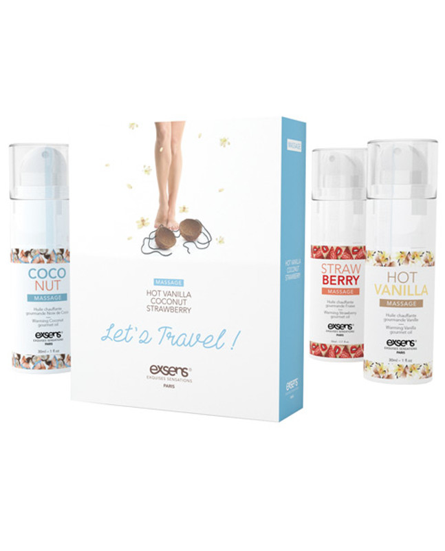 Exsens Of Paris Let's Travel Massage Oil Set