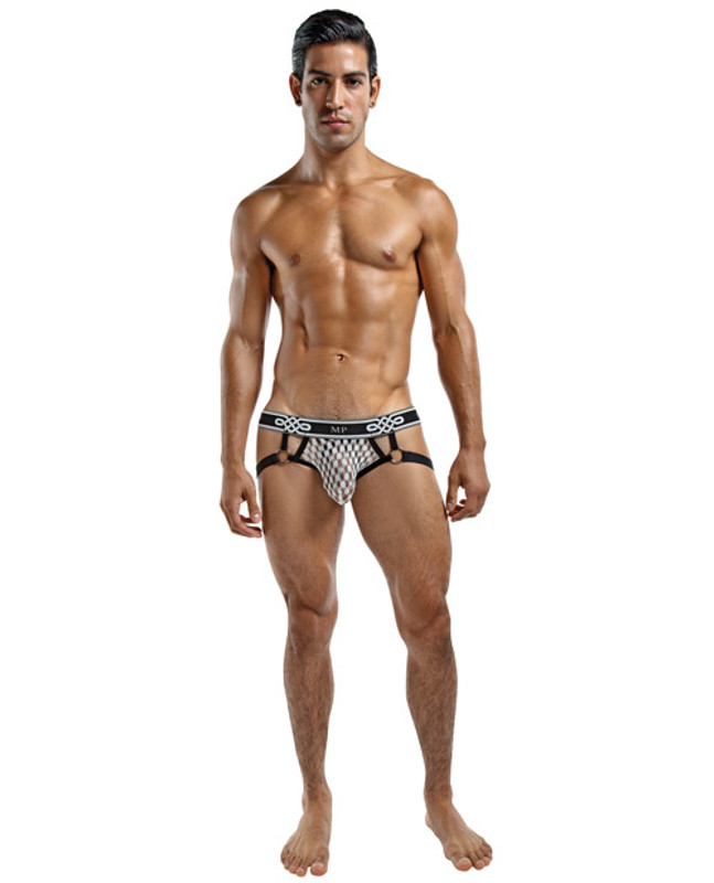 Male Power Men's Jock Ring White L/Xl