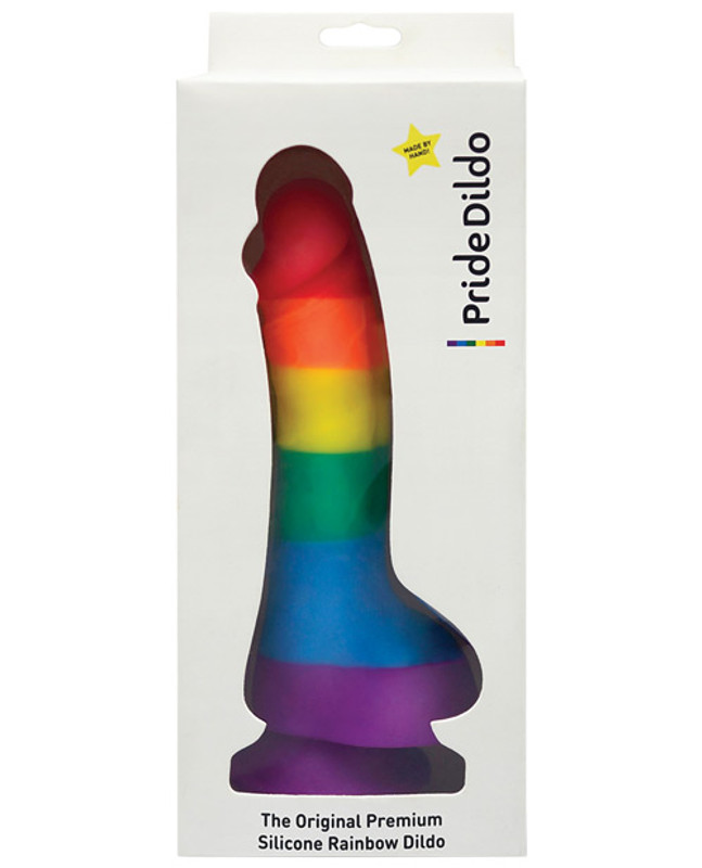 Pride Rainbow Colors Realistic Dildo With Balls